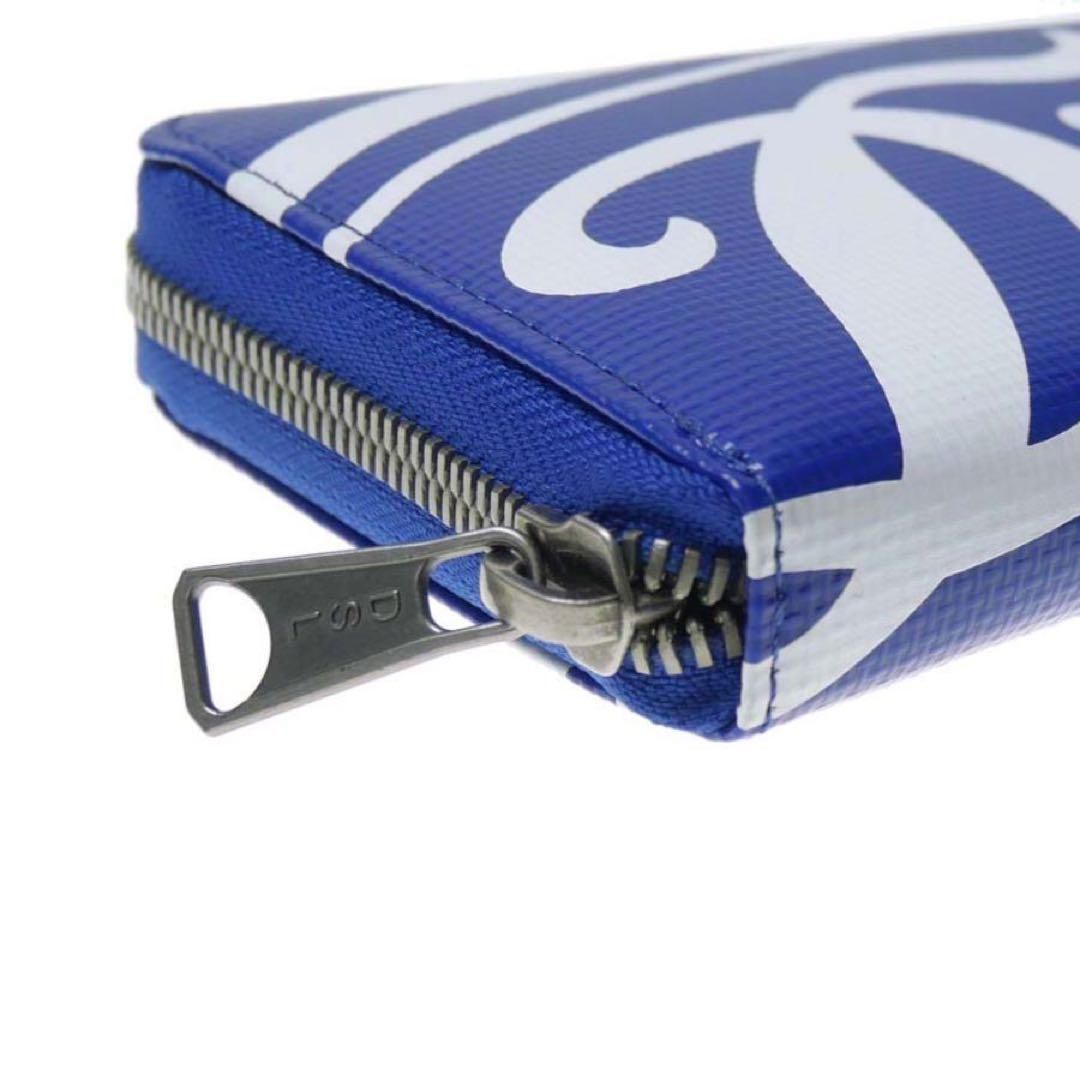 ディーゼル DIESEL 長財布 FORDパロディ ロゴ ラウンドジップ ブルー  