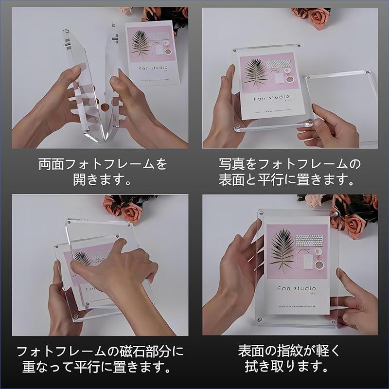 在庫セール】MYFEELGAGA アクリル フォトフレーム チェキ L