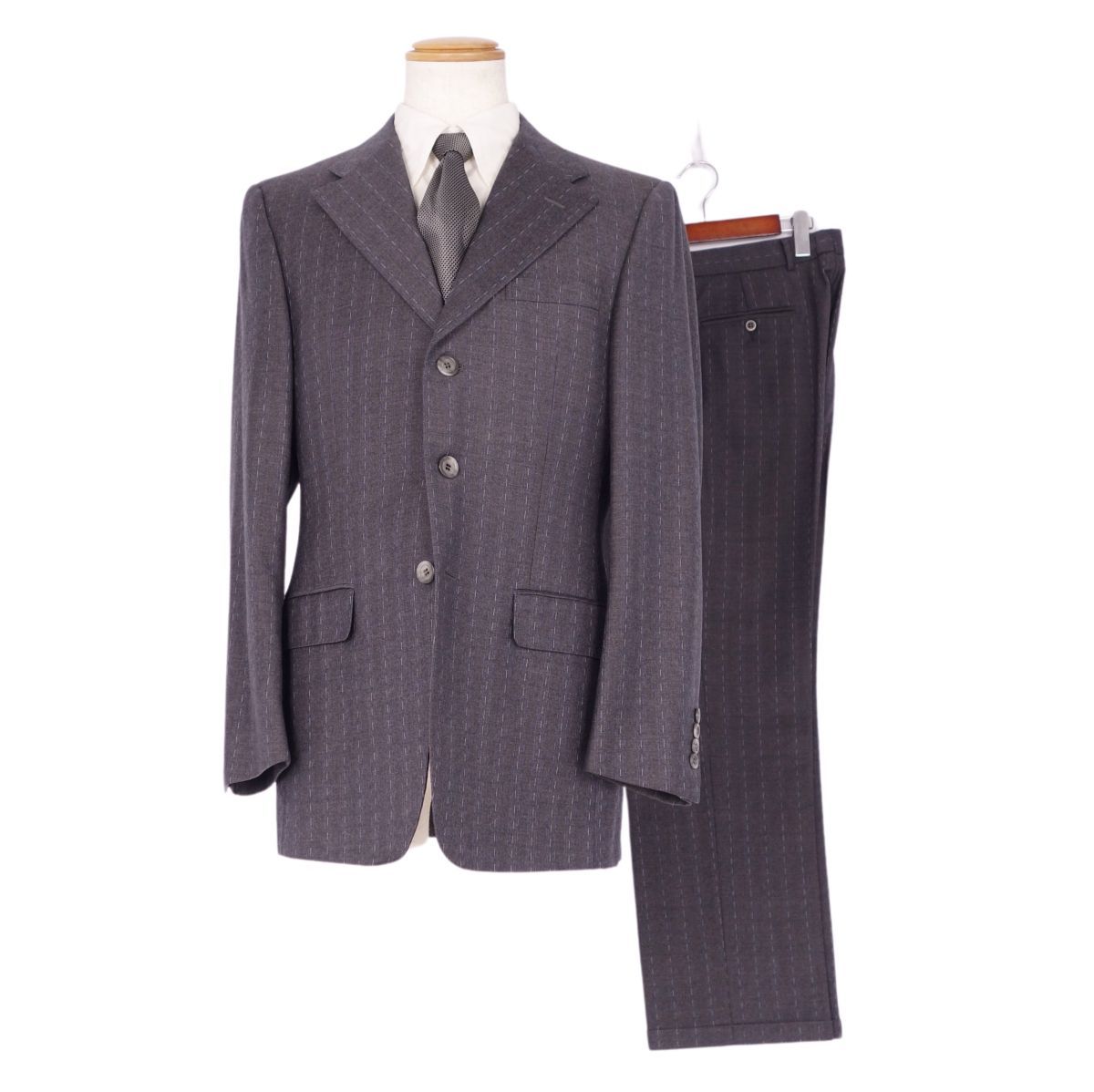 Gianni Versace ストライプ セットアップ スーツ C272 VERSACE ヴェルサーチ スーツ セットアップ ストライプ メンズ Gianni