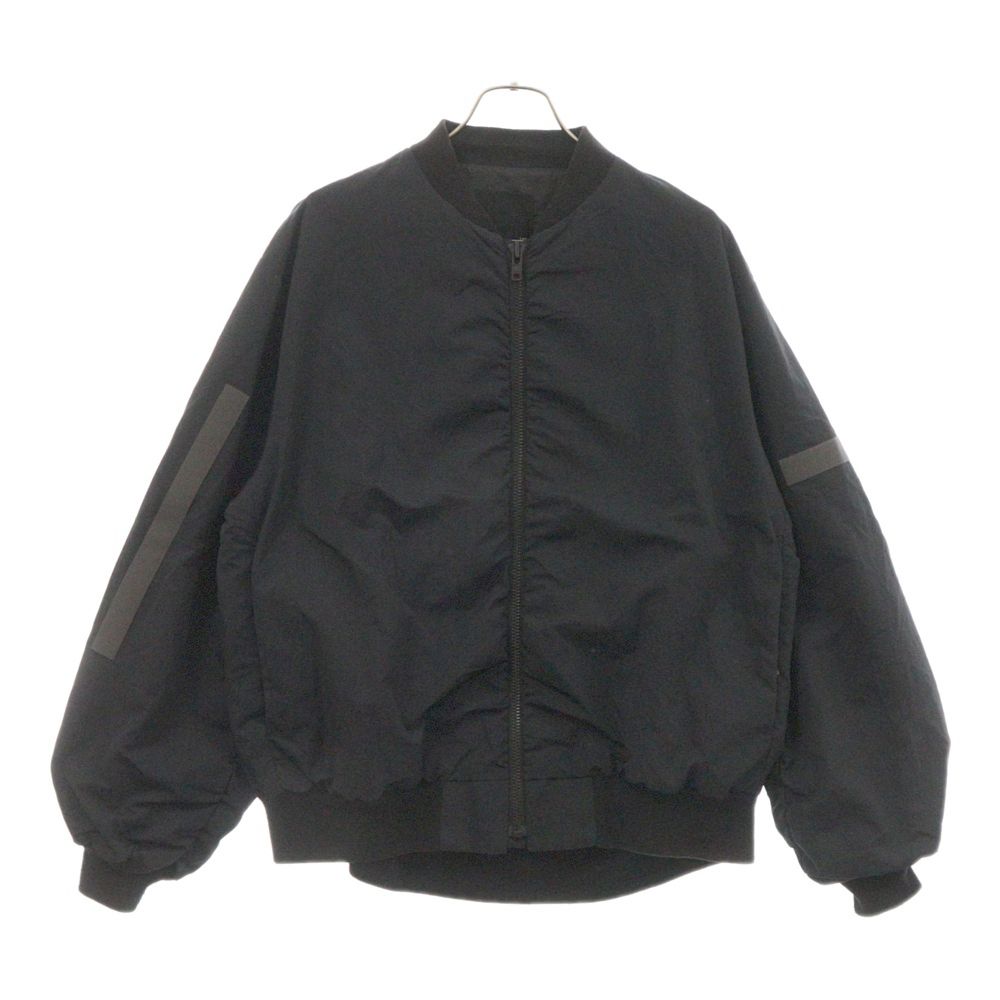 LAD MUSICIAN (ラッドミュージシャン) NYLON TUSSER MA-1 ナイロン タッサー ジップアップ ブルゾン ジャケット ブラック 2120-353