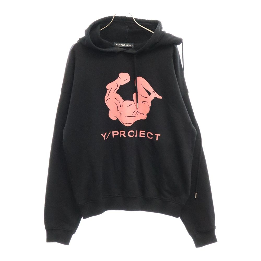 Y/PROJECT ワイプロジェクト 21AW Kamasutra Double-Neckline Hoodie カーマスートラ ダブルネックプルオーバーフーディーパーカー ブラック Y/PROJECT (ワイプロジェクト) 21AW Kamasutra Double-Neckline Hoodie