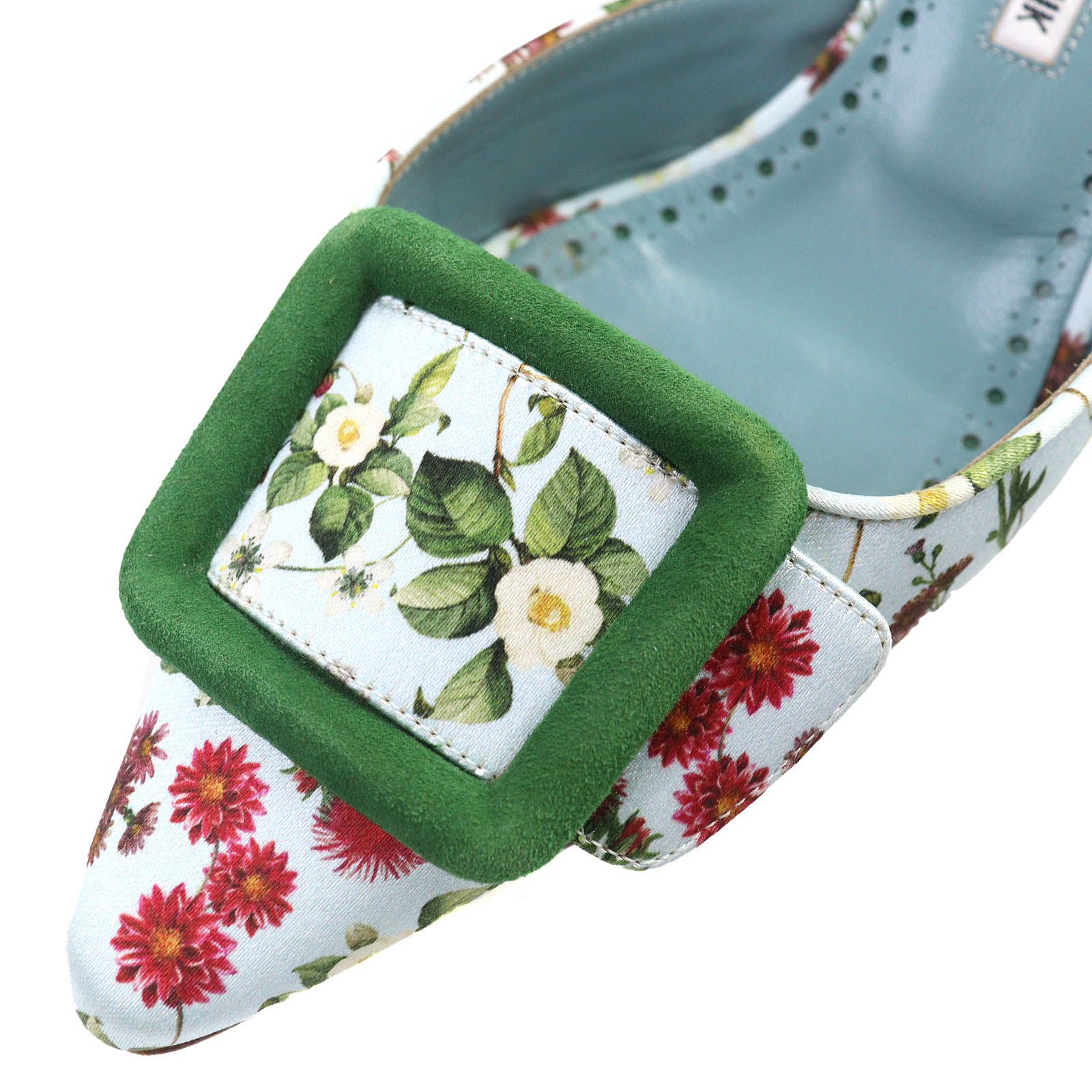 美品△MANOLO BLAHNIK マノロブラニク MAYSALEBI メイセール 花