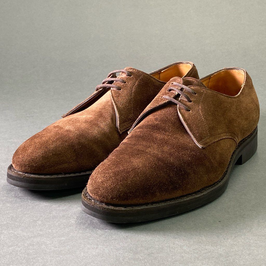 1e7 JOHN LOBB ジョンロブ PERRIER ペリエ スエードシューズ 6 1|2 ブラウン レザー ビジネス フォーマル ダービー