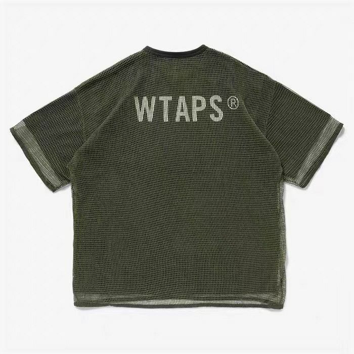 WTAPS 半袖 Tシャツ トップス  メンズ  ブラック モスグリーン 2色選択可 ファッション