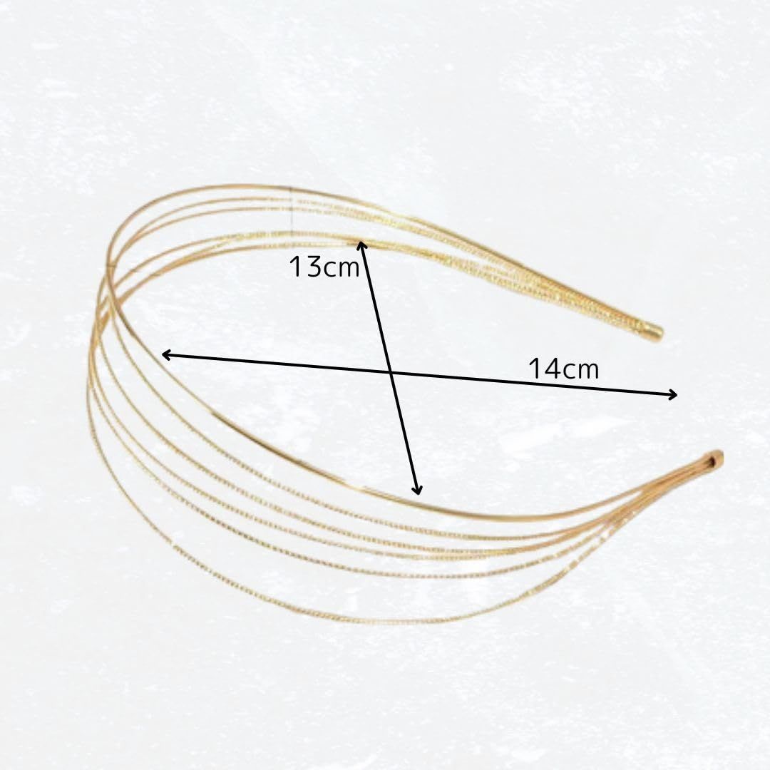 カチューシャ 落ちにくい メタルカチューシャ 細身 レディース ウェーブ 細め ヘアアクセ ゴールド シンプル 金