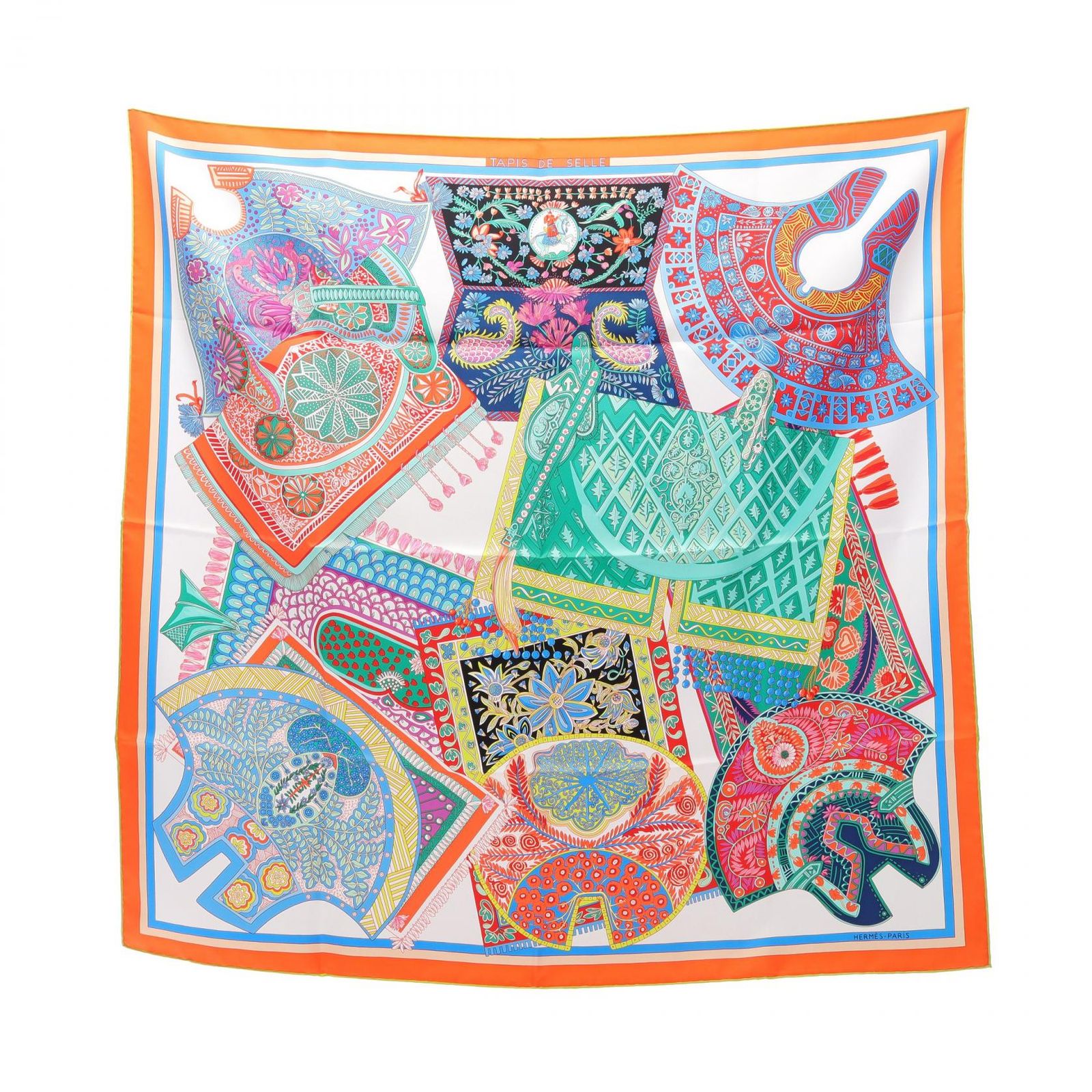 HERMES エルメス カレ90 Tapis de Selle スカーフ