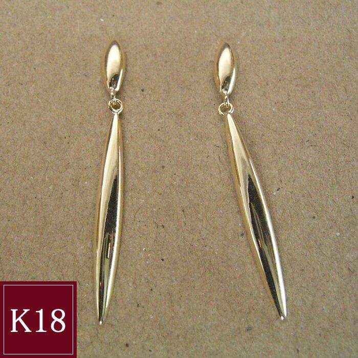 ピアス アクセサリー k18 18金 K18 ゴールド 揺れる 雫 地金 品番ma-0414 2営業日前後の発送予定 sd
