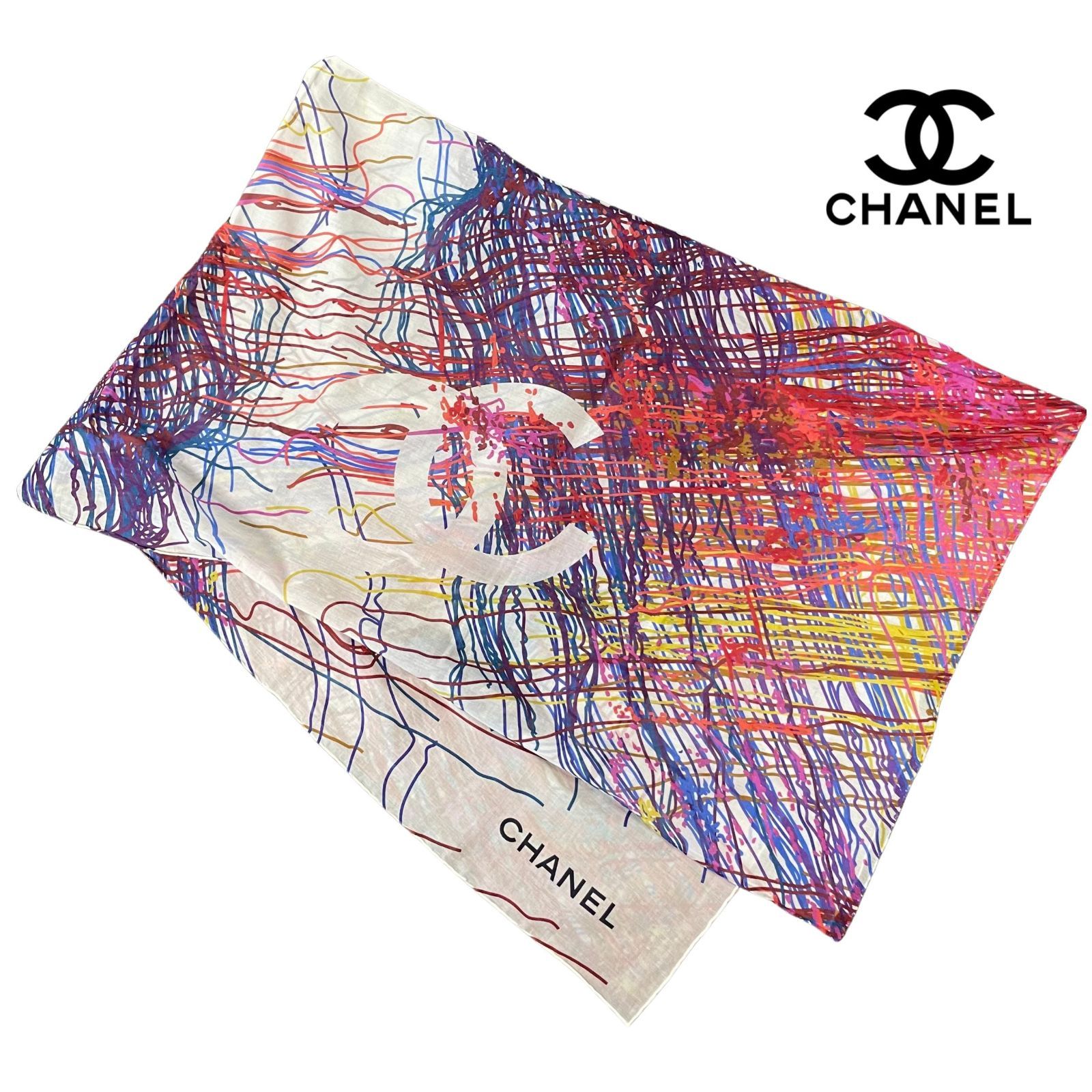 美品 CHANEL シャネル ビーチ パレオ ショール 大判ストール ココ 新品未使用】CHANEL シャネル 大判パレオ レディース ストール
