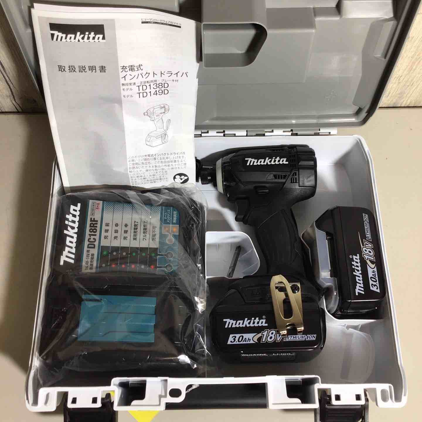 マキタ makita コードレス インパクトドライバー TD149DRFX フルセット インパクト ブラック 黒 純正 純正品 充電式 18V 戸田店