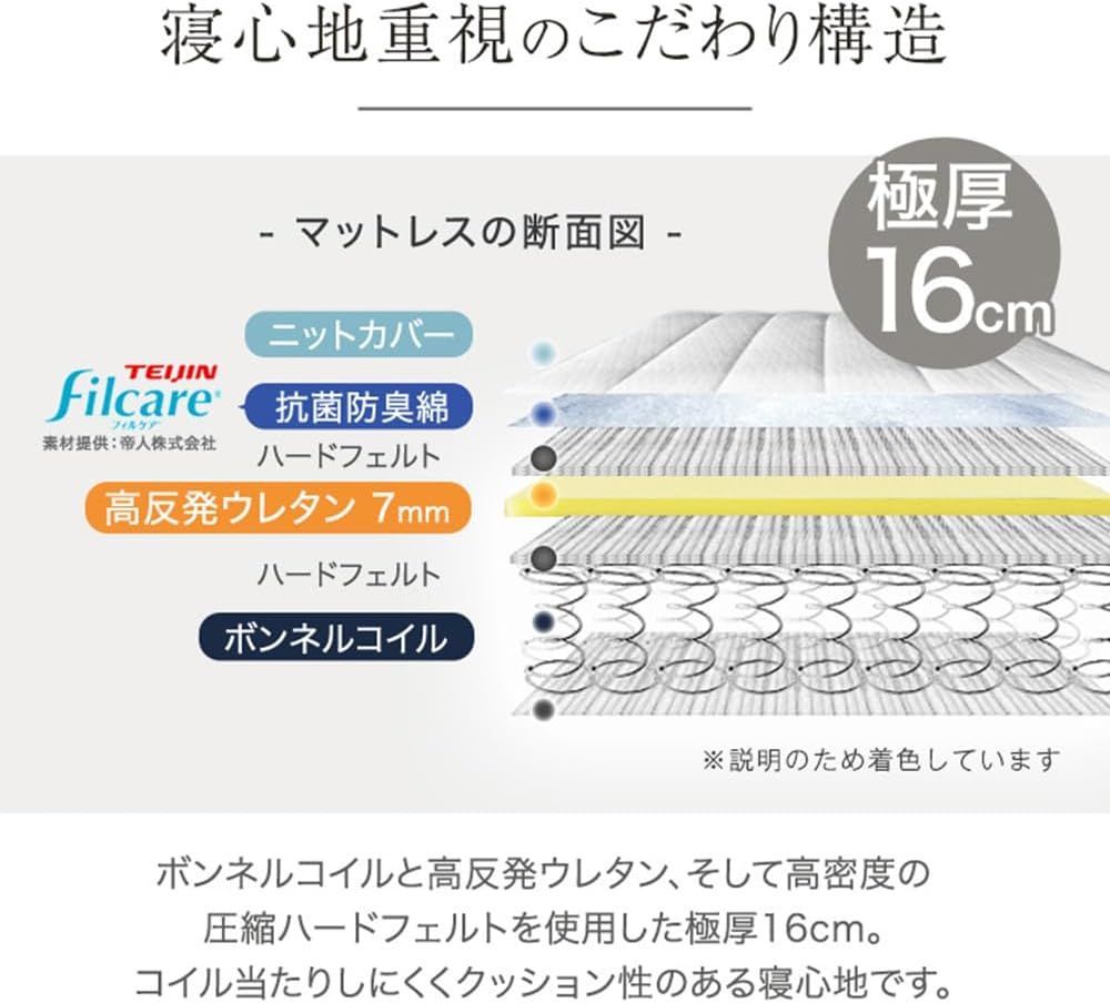 脚付きマットレス