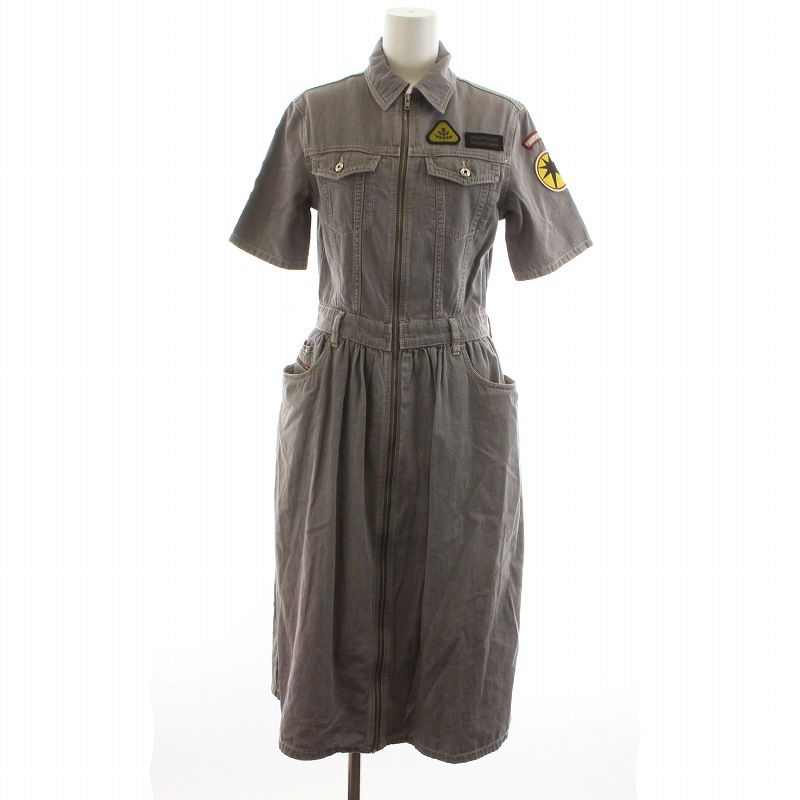 ディーゼル DIESEL デニムワンピース タグ付き 半袖 ロング