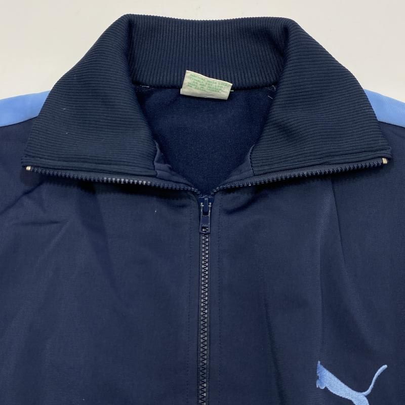 中古】PUMA 80s 台湾製 トラックジャケット ネイビー×ブルー サイズL