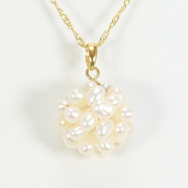 K18YG ネックレス NECKLACE パール 真珠 総重量約3.1g 約42cm