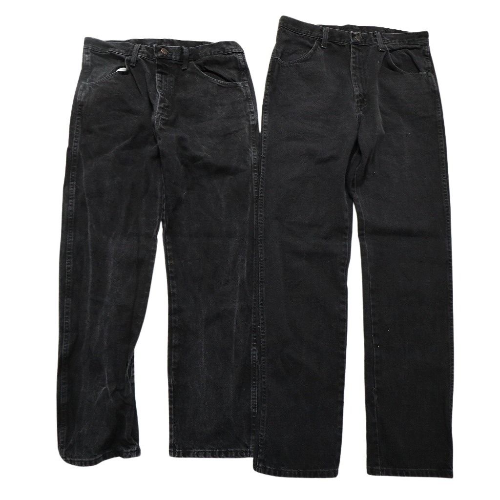 古着卸 RUSTLER ラスラー ブラックデニム パンツ 6枚セット メンズ 32 33 34 フェード アタリ 古着 NC1280 KIN-KAAI_COM