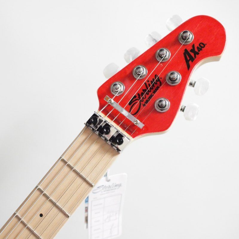 新品【Sterling by MUSICMAN】AX40 (Trans Red) Sterling by Music Man AX40 TRD Transparent Red, incl. Bag