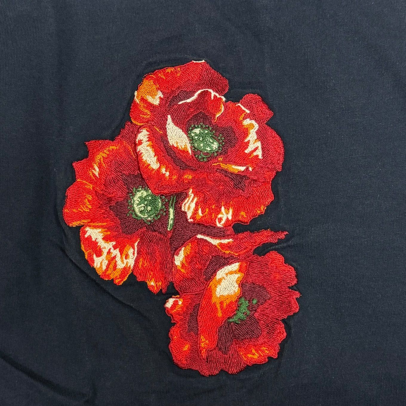 定価20680円 新品 MASSES T-SHIRT L/S E-POPPY 花柄 刺繍 ロング 