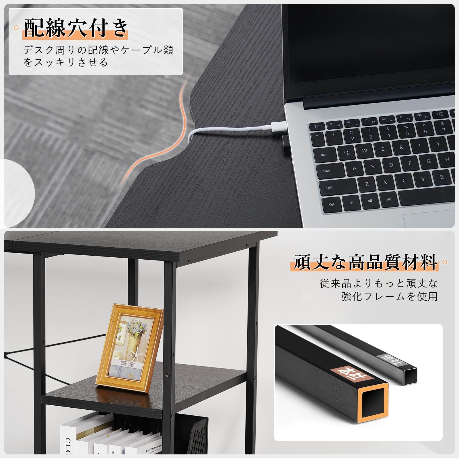 【新着商品】北欧風 グレージュ 幅120cm 収納付きデスク ワークデスク desk computer 学習机 机 ゲーミングデスク pcデスク パソコンデスク LYNCOHOME