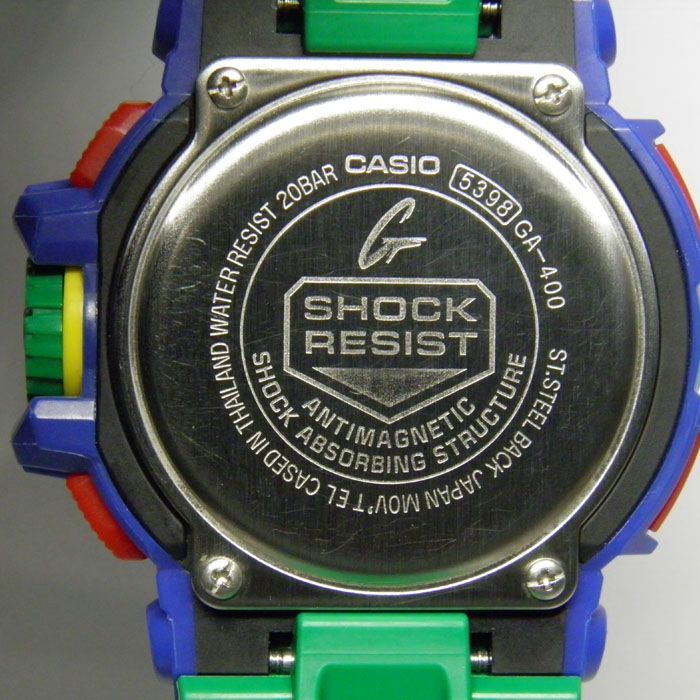 CASIO(カシオ)G-SHOCK(ジーショック) GA-400-2A Hyper Colors(ハイパーカラーズ)ロータリースイッチモデル  グリーンカラー【美中古】