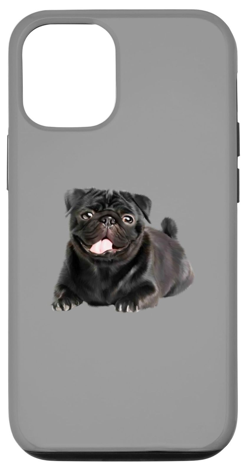 【新着商品】iPhone 14 かわいいブラックパグ犬、パグ犬好き。 スマホケース