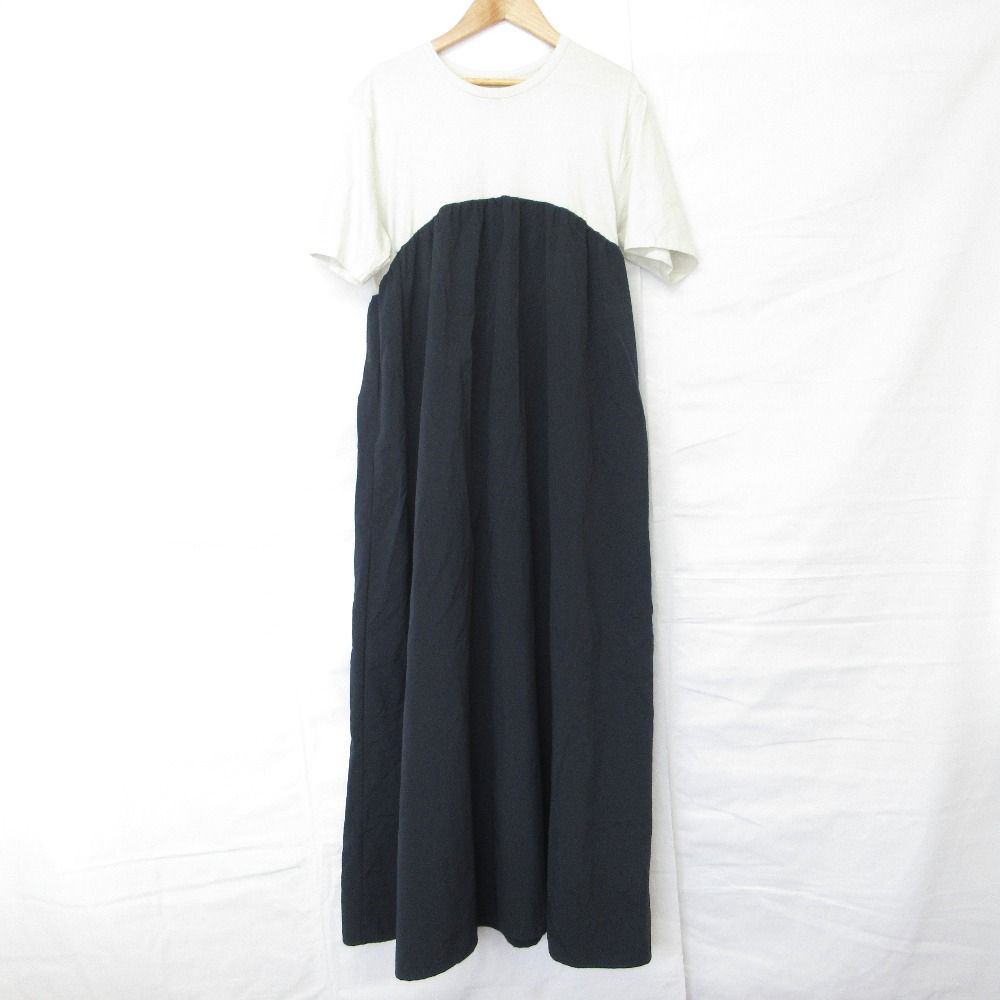 SINME シンメ バイカラー Tシャツワンピース S22SS-11 サイズF ネイビー ホワイト レディース 古着