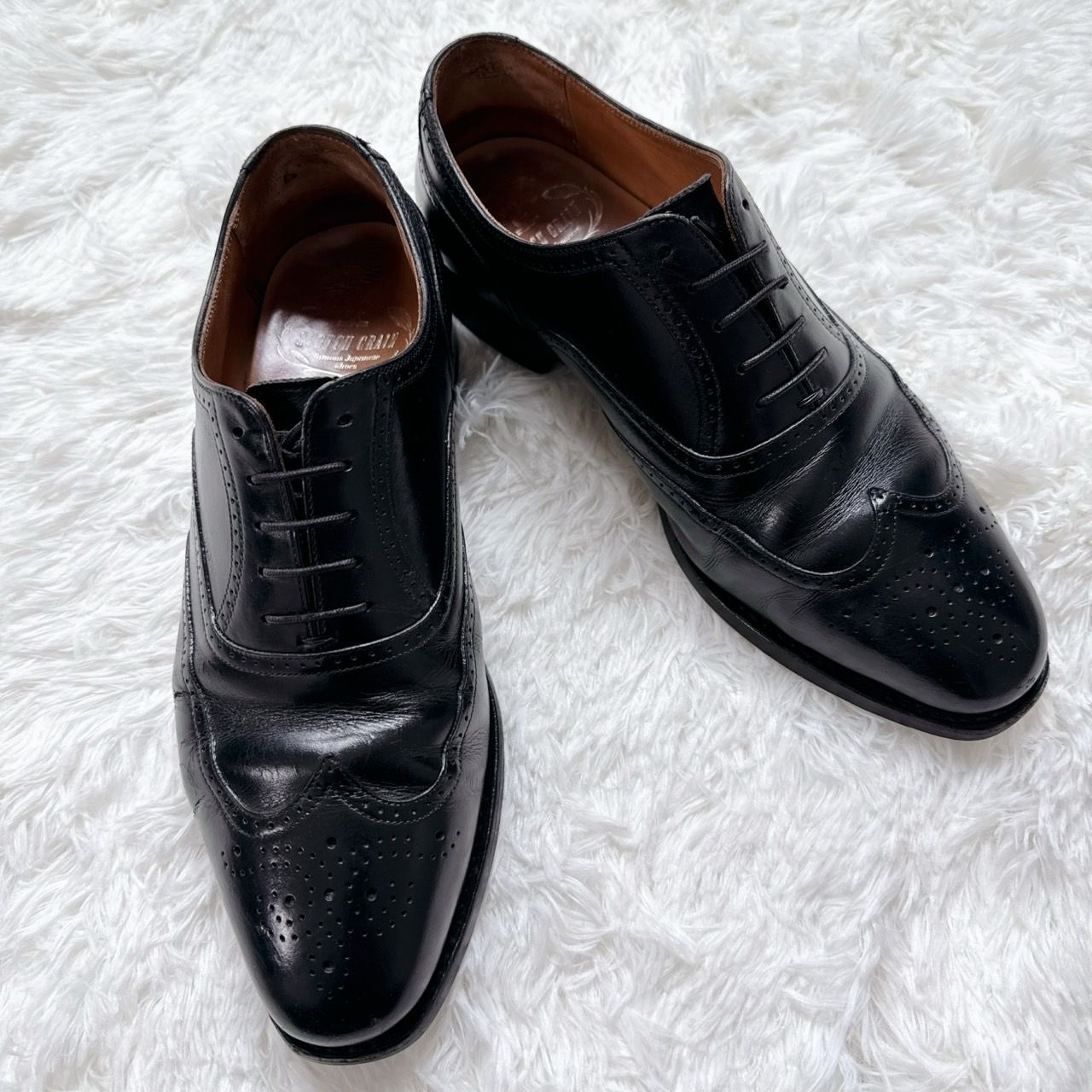 SCOTCH GRAIN スコッチグレイン ウイングチップ 黒 25cm EEE 805NV