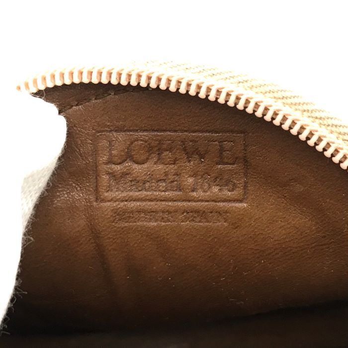 展示品 LOEWE ロエベ アナグラム ケース 財布 ロゴ キーホルダー チャーム レザー ブラウン m13095 展示品 LOEWE ロエベ アナグラム コインケース 財布 ロゴ キーホルダー