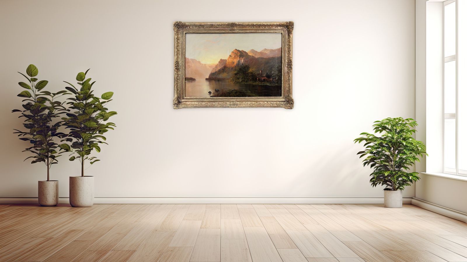 W・リチャーズ 「高地風景」 油絵・油彩画 絵画 - メルカリ