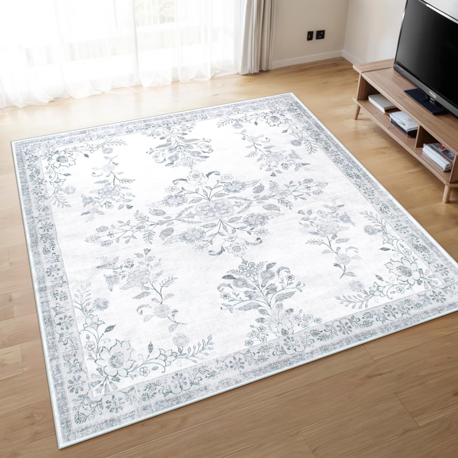 HAOCOO カーペット 2畳 185х185cm 正方形 ラグ 洗える オールシーズン適用 ペルシャ風 じゅうたん 滑り止め 低反発 防音 | HAOCOO カーペット 2畳 185х185cm 正方形 ラグ 洗える