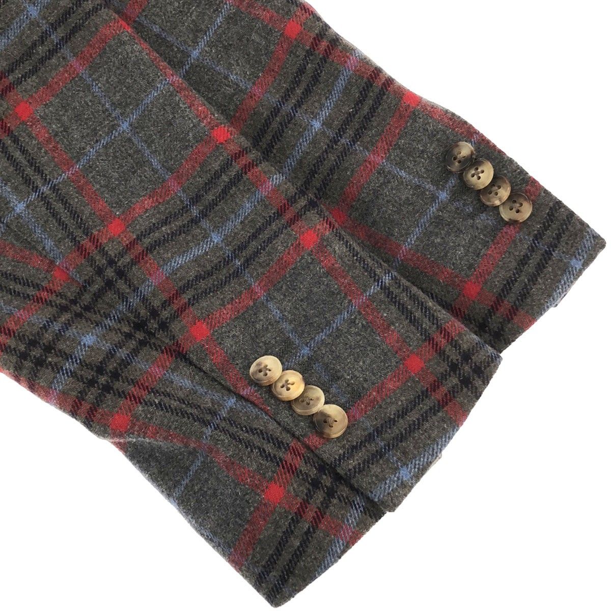 Cantarelli カンタレリ KNIT JACKET タータンチェック テーラード