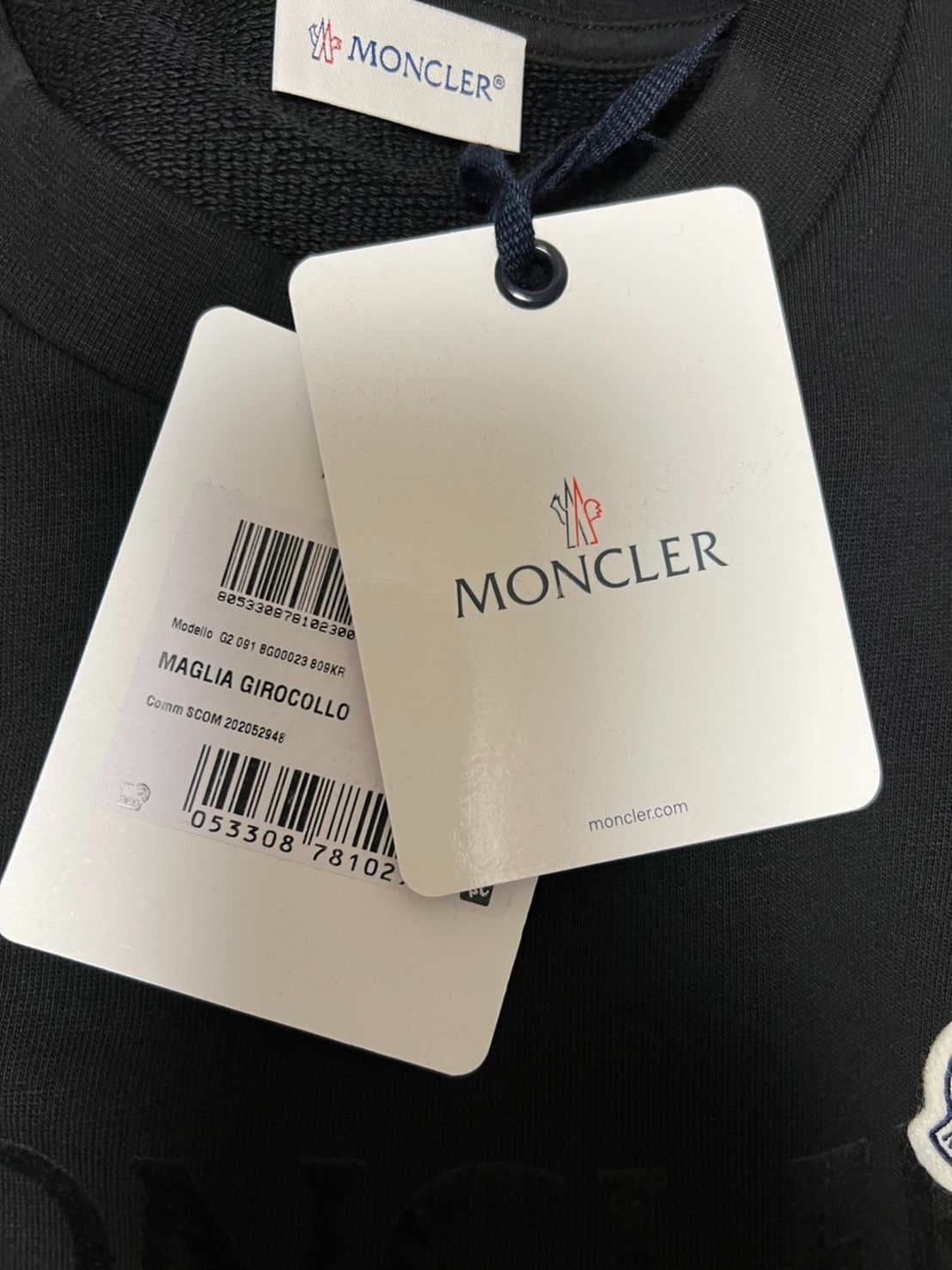 直売在庫☆新品未使用タグ付☆本物保証！MONCLER レタリングロゴ スウェット S スウェット