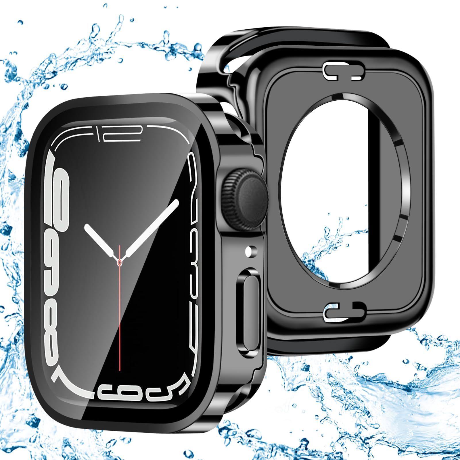 【新着商品】日本旭硝子材 カバー カバー Watch Watch 電着ケース Apple Apple 対応 防水ケース PC+ガラス素材 3D直角エッジデザイン 一体型360ど度 全面保護 49mm 対応 49mm Ultra2/Ultra Series ケー