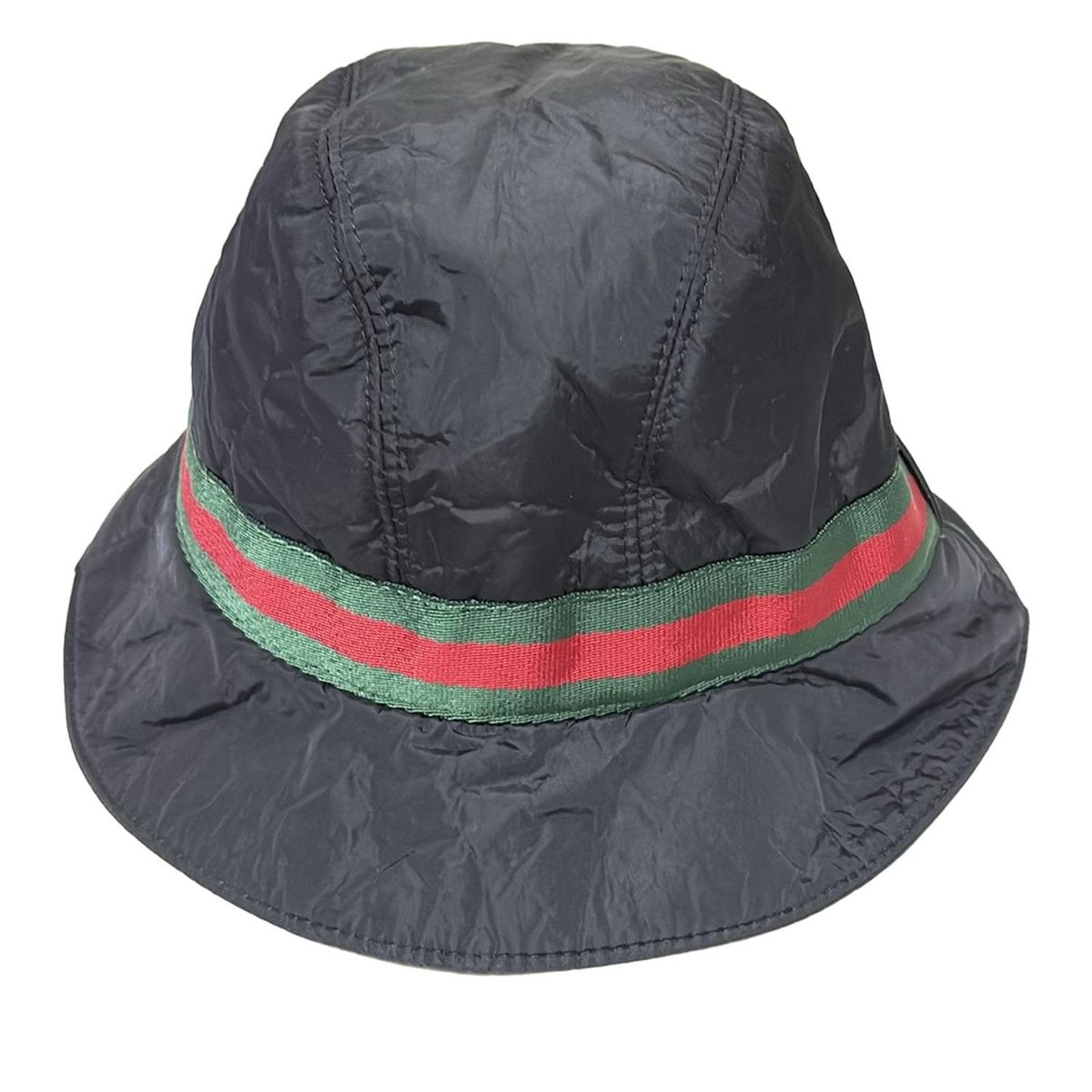 GUCCI グッチ ハット L シェリーライン 黒×レッド×グリーン バケットハット Lサイズ ウール