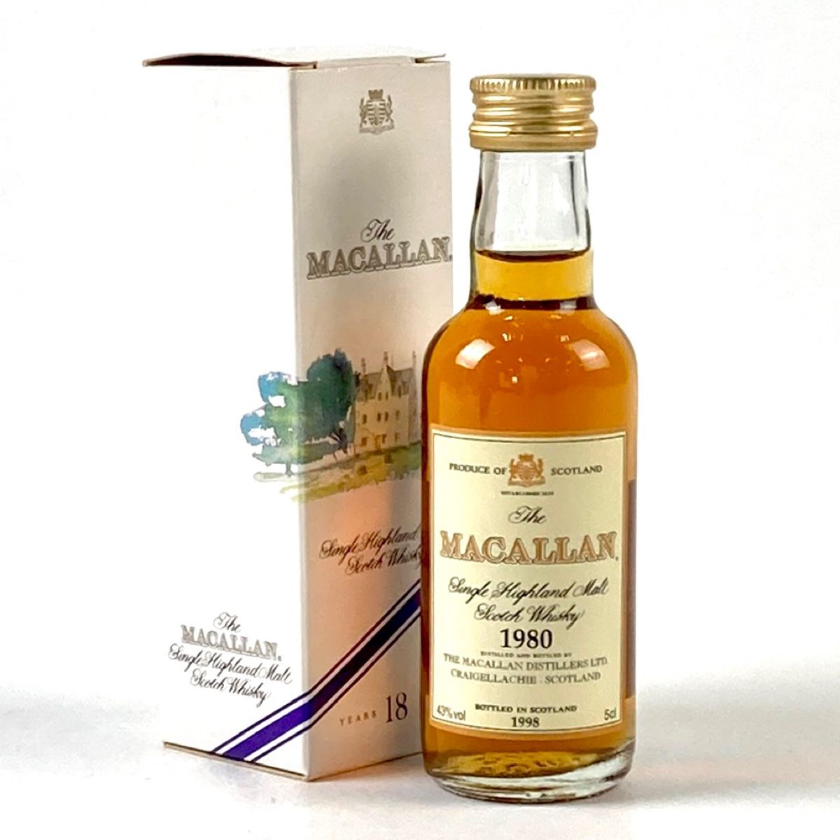 マッカラン MACALLAN 18年 1980 ミニボトル 50ml スコッチウイスキー シングルモルト 【古酒】 - メルカリ