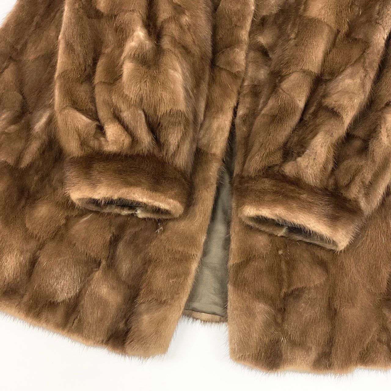 50j24 最高級毛皮 パステルミンク ミンクコート 毛皮コート セミロング