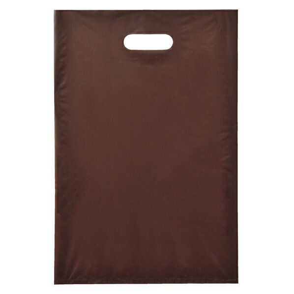 【まとめ買い10個セット品】ポリ袋ハード型 ブラウン 40×50cm 50枚  61-782-17-3 【 ラッピング用品 レジ袋・ポリ袋 スクエアバッグ（無地） ポリ袋ハード型 カラー ブラウン 】