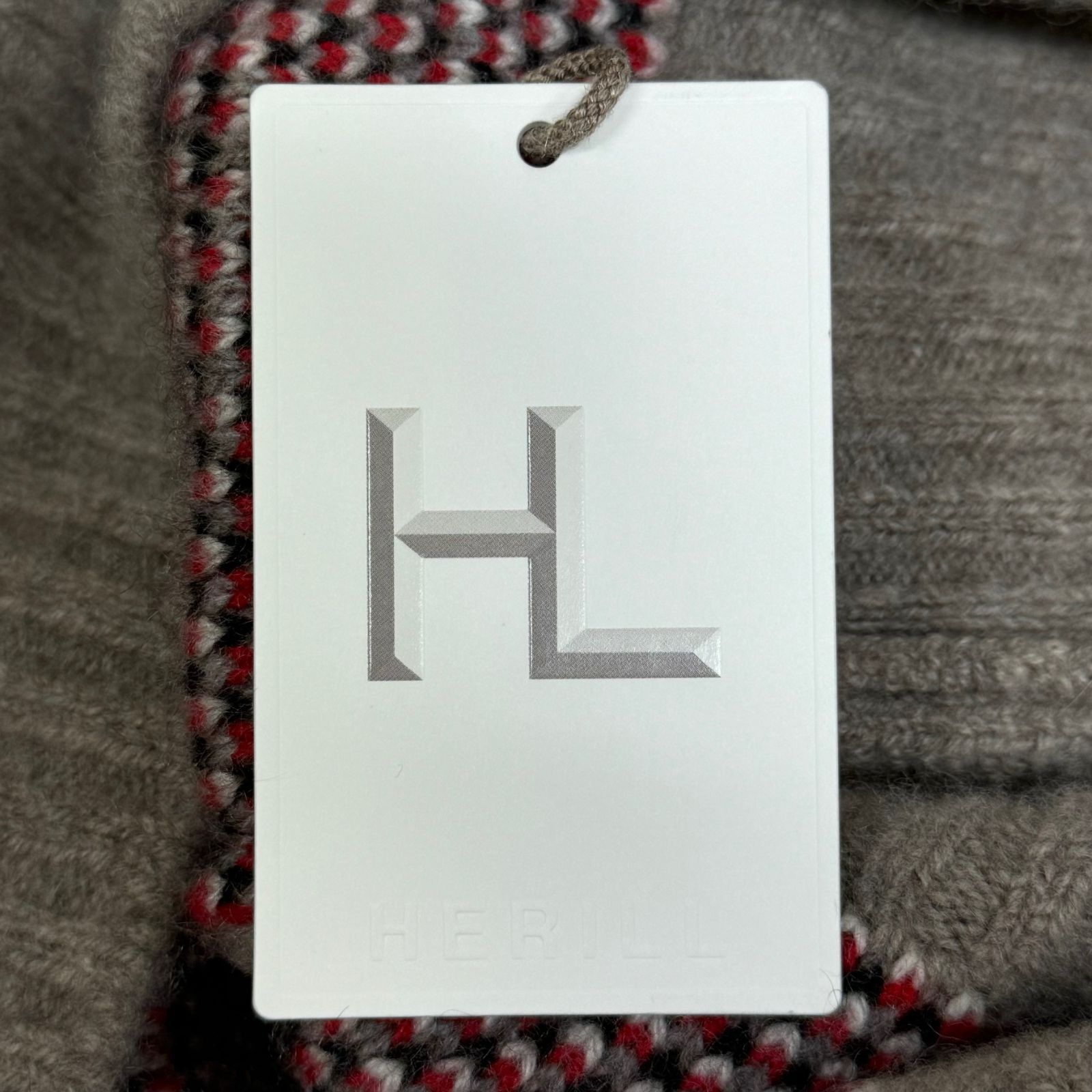 定価121000円 HERILL Cashmere Jacquard Sweater INU カシミヤ