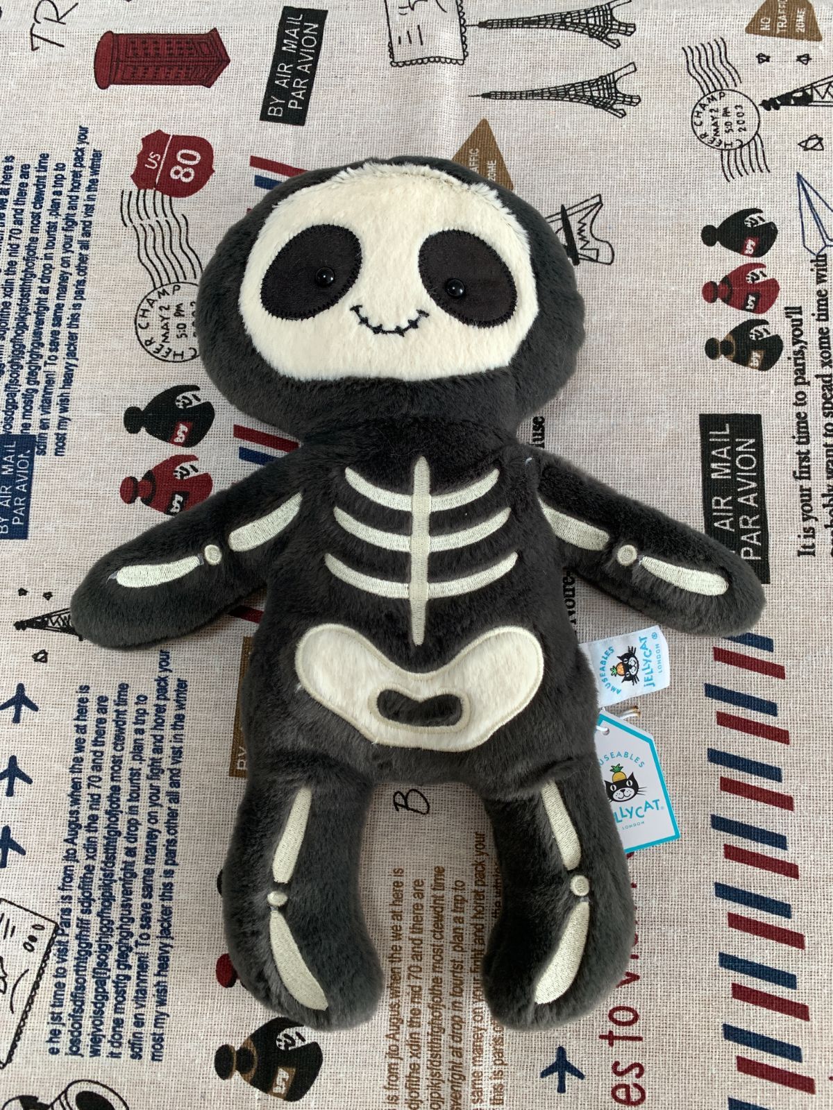  ジェリーキャット スケルトン 骸骨 ハロウィン ぬいぐるみ JELLY CAT - 新作 新品 ジェリーキャット スケルトン 骸骨
