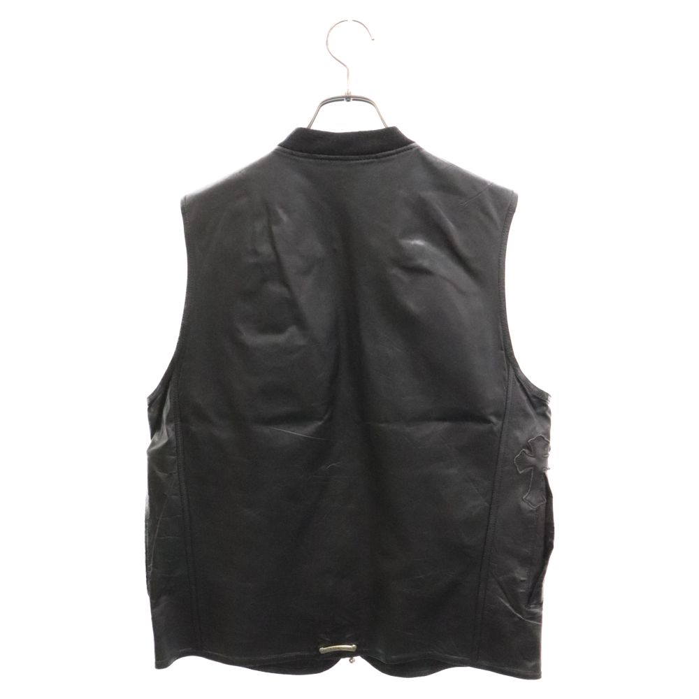 CHROME HEARTS クロムハーツ レザーパパベスト CHクロスパッチ