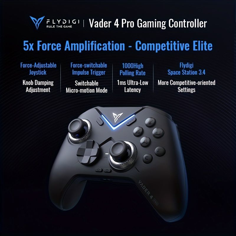 新着商品 Flydigi Vader 4 Pro ワイヤレスゲーミングコントローラー フォーススイッチ トリガー 充電式バッテリー - PC Xbox One PS Cloud モバイル＆TVボックスと互換性あり Flydigi Vader 4 Pro