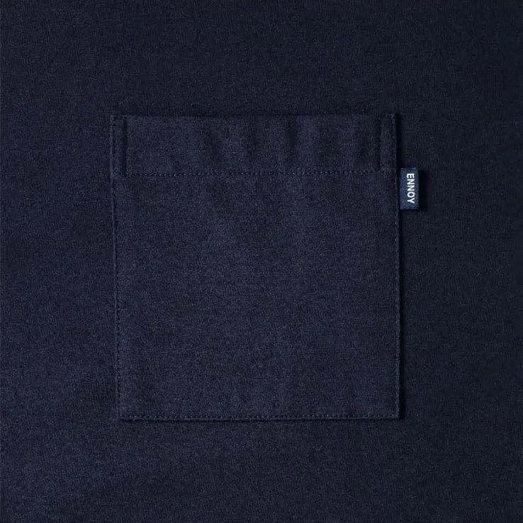 ENNOY POCKET CREW 2PACK T-SHIRTS (NAVY) - メルカリ