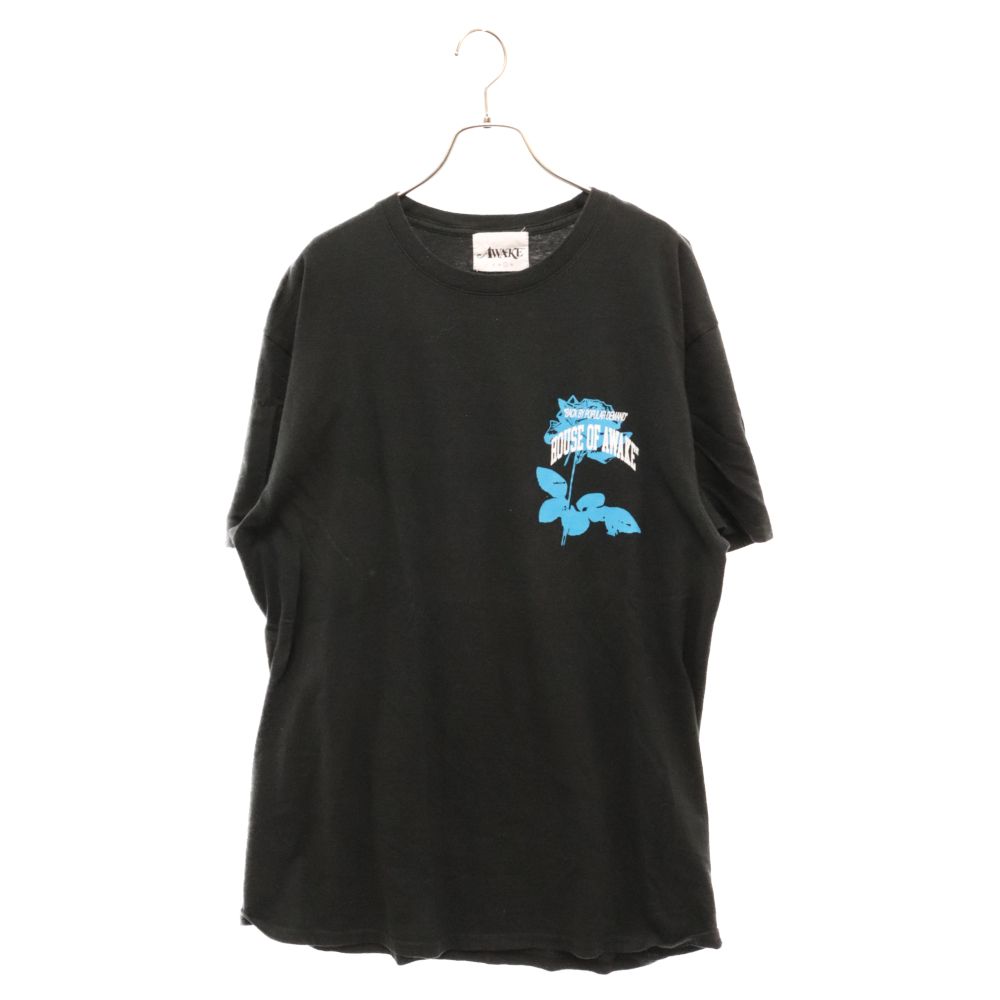 AWAKE (アウェイク) BACK BY POPULAR DEMAND プリント半袖Tシャツ ブラック