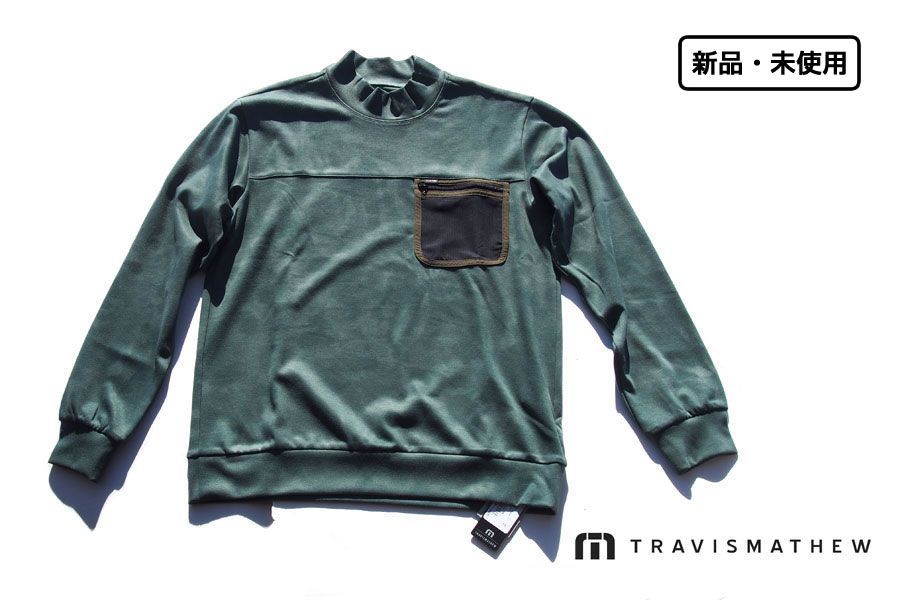 【2月末限定セール】新品｜未使用｜トラヴィスマシュー｜travismathew｜タイダイプリント　ロングスリーブ　スウェットモックネック｜メンズゴルフウェア｜M