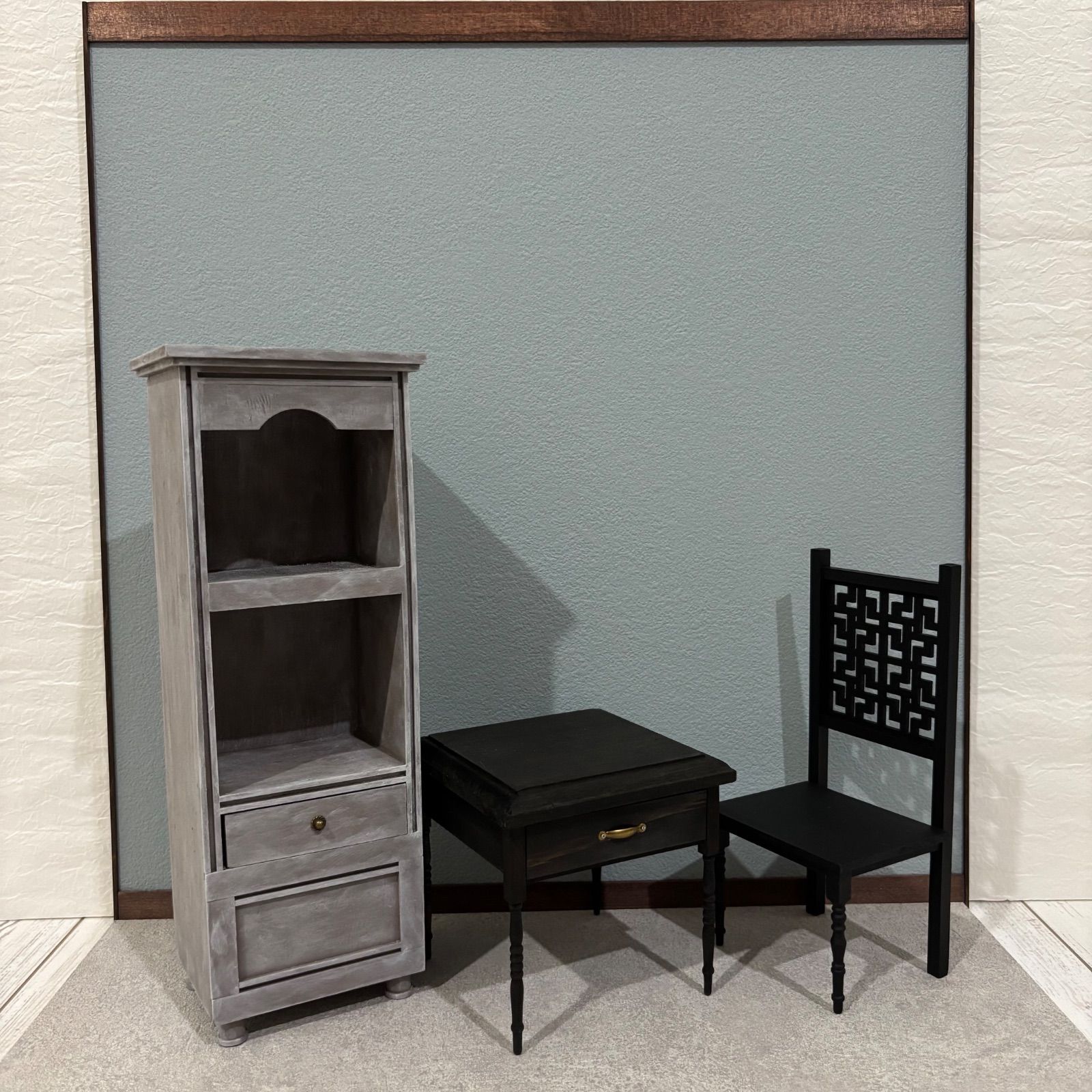 205 ミニチュア ドールハウス 背景ボード Amazon | Almencla 1/12ドールハウスミニチュアドール