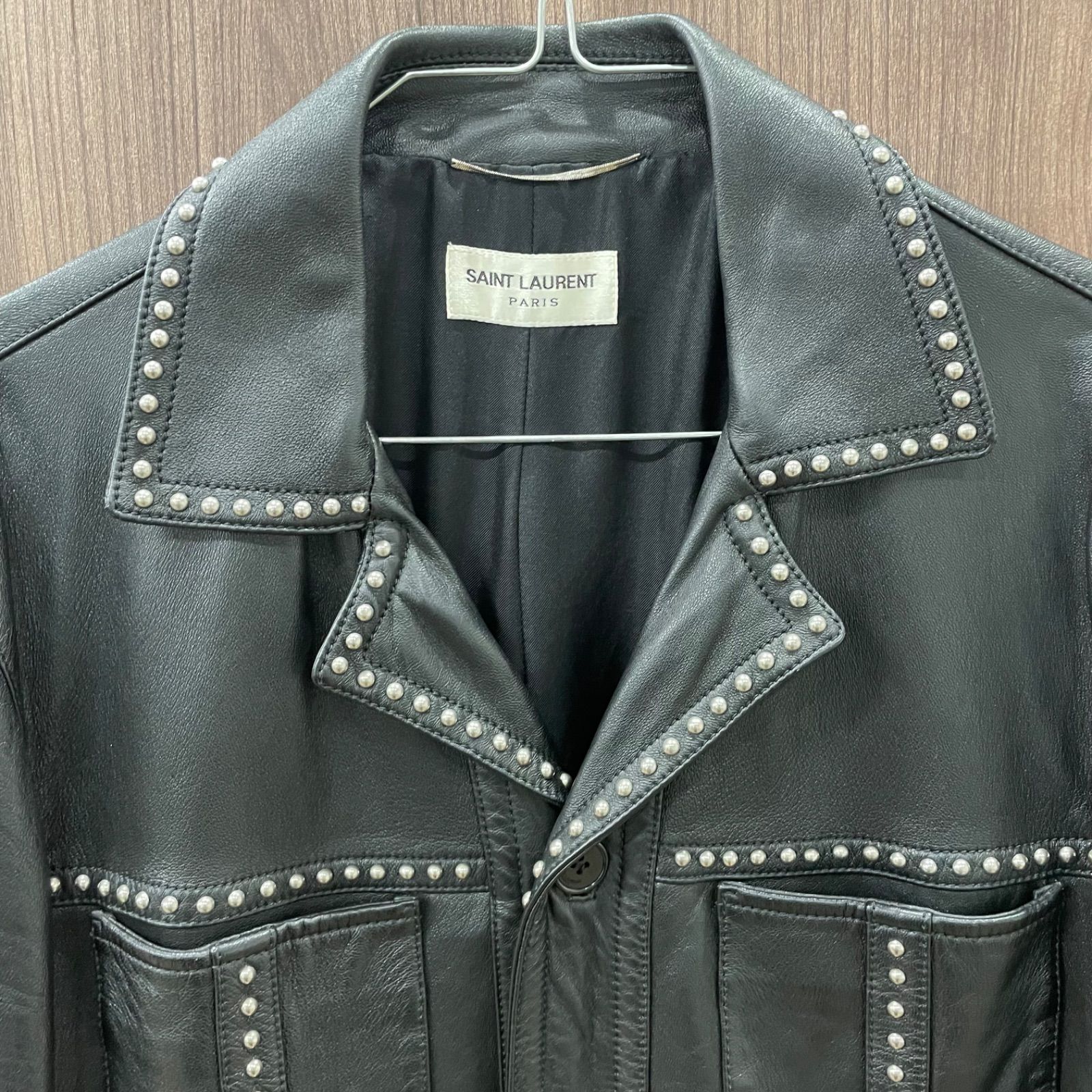 ◎美品 SAINT LAURENT PARIS サンローランパリ スタッズレザー 