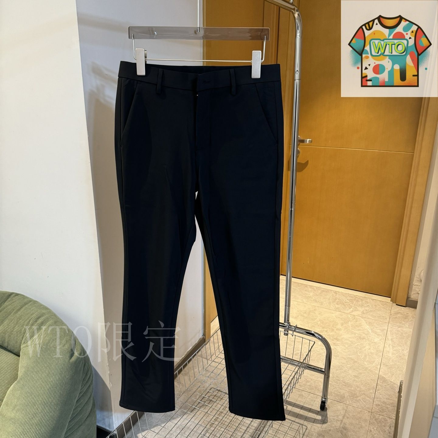 美品　PRADAブラック　ストレッチスラックス PRADA - 新品 PRADA ブルーグレー スラックス 50の通販 by miu