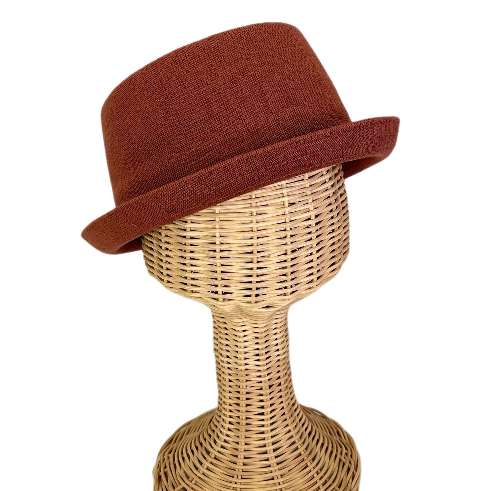 セール対象！ KANGOL ポークパイハット 竹繊維 ストローハット Brown L