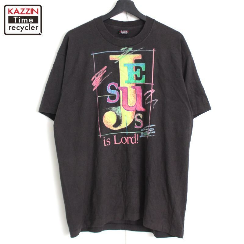 90s USA製 vintage Fruit of the Loom JESUS 半袖Tシャツ
