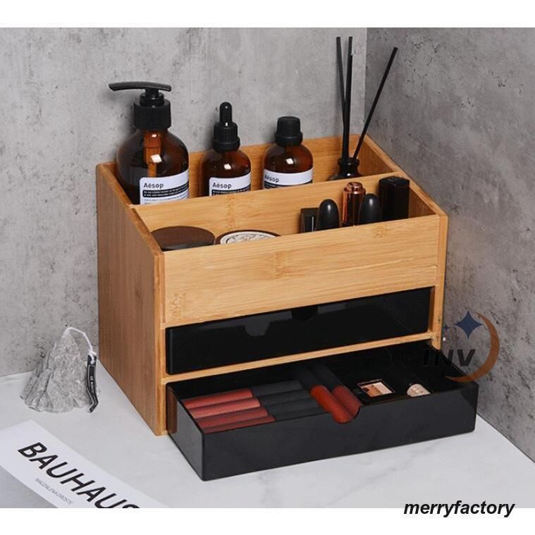 小物入れ 卓上収納 ラック 竹製卓上収納ボックス 棚 卓上収納ケース