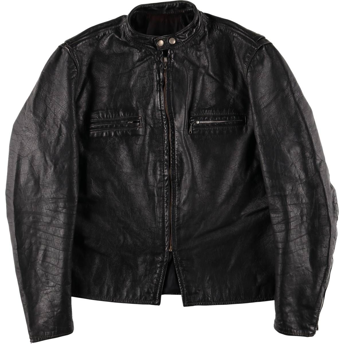 古着 70~80年代 ハーレーダビッドソン Harley-Davidson AMF シングルライダースジャケット メンズL相当 ヴィンテージ|evb031903