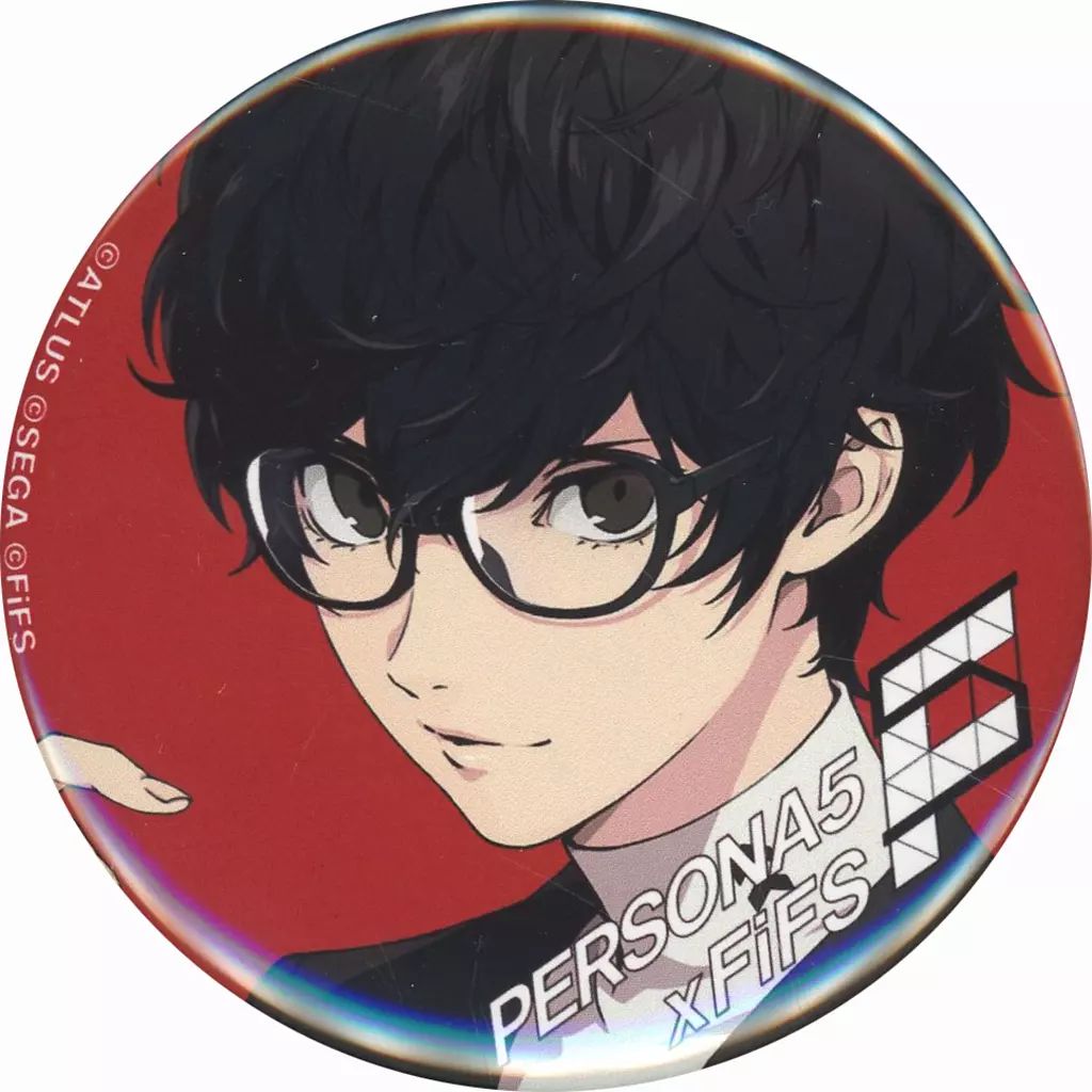 中古】バッジ・ビンズ 【シークレット3】 主人公(ペルソナ5/メガネ